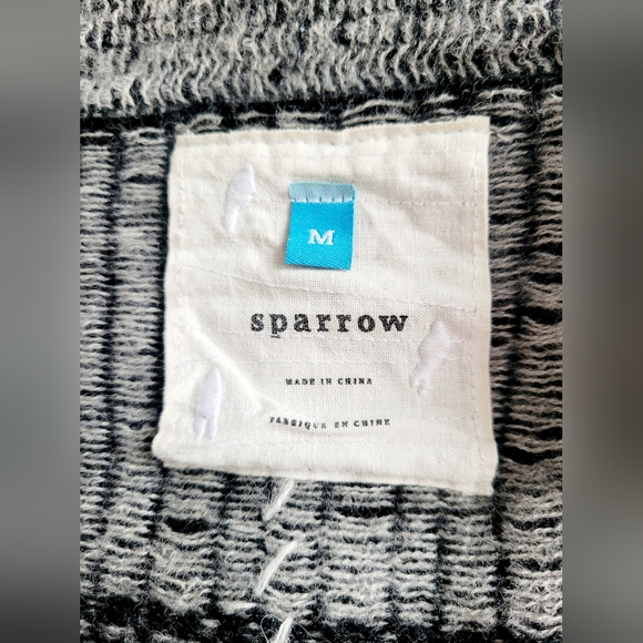 Sparrow Anthropologie Women's 100%Lamb Wool Cardigan Open Front Asym. S/M - Picture 4 of 16